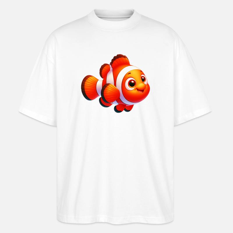 Clownfisch - Stanley/Stella Oversized Unisex Bio T-Shirt Blaster 2.0 - Weiß
