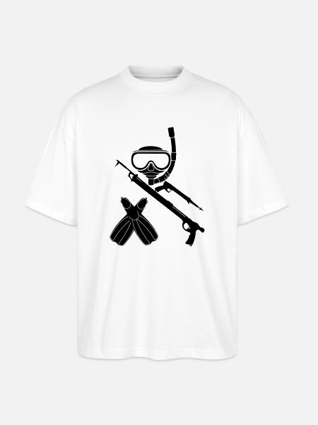 Harpoon snorkeler equipment - Stanley/Stella Oversized Unisex Organic T-shirt Blaster 2.0 - white