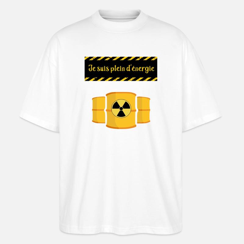 Ich bin voller Energie - Stanley/Stella Oversized Unisex Bio T-Shirt Blaster 2.0 - Weiß