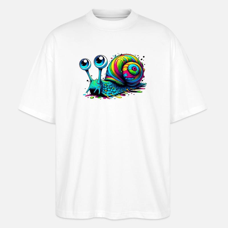 Escargot - T-shirt bio Blaster 2.0 coupe oversize Stanley/Stella Unisexe - blanc