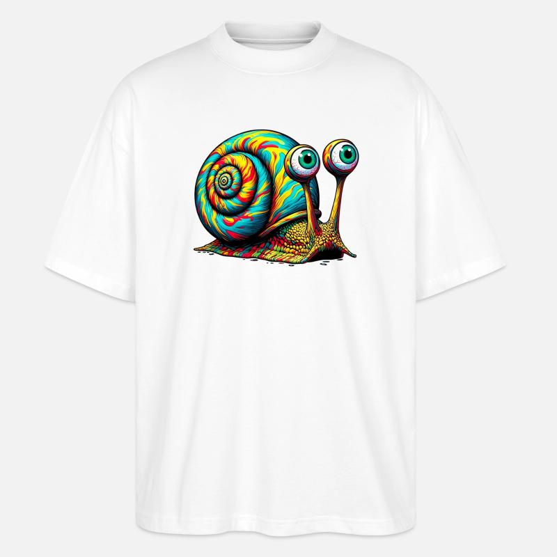 Escargot - T-shirt bio Blaster 2.0 coupe oversize Stanley/Stella Unisexe - blanc