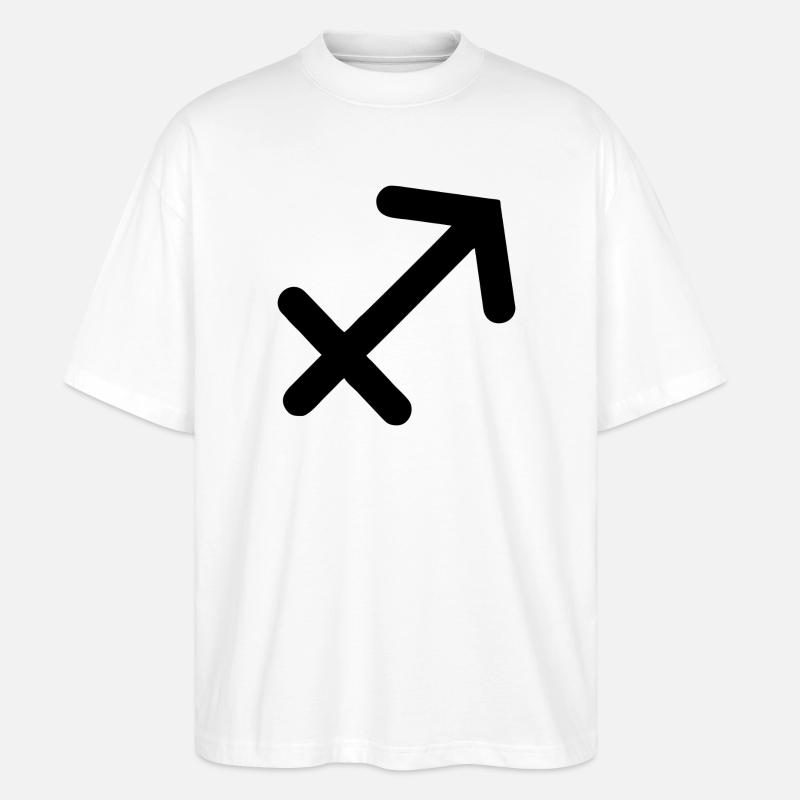 Sternzeichen Schütze Schütze - Stanley/Stella Oversized Unisex Bio T-Shirt Blaster 2.0 - Weiß