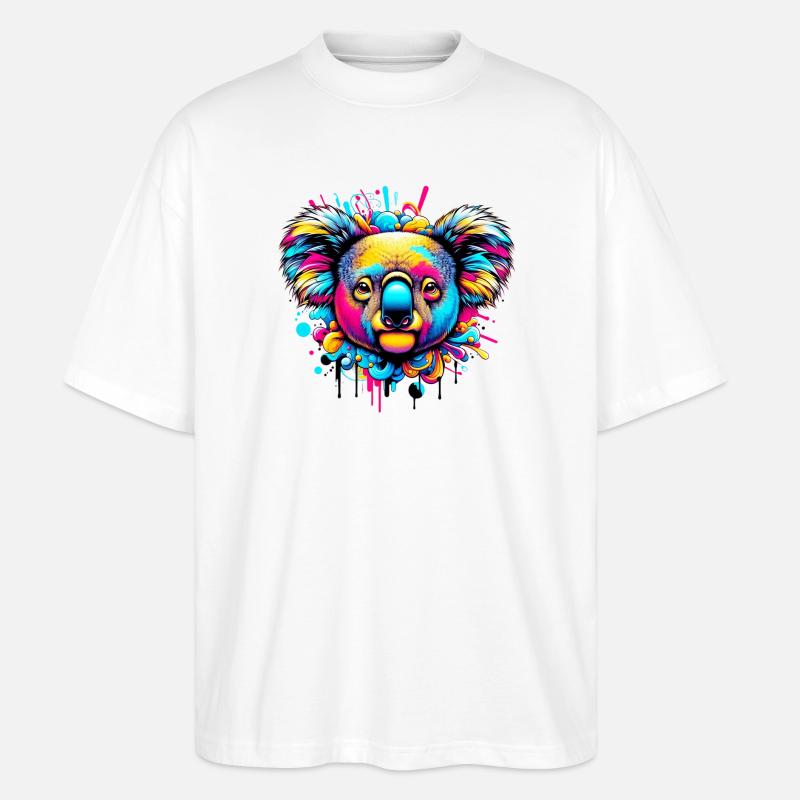 Koala - Stanley/Stella Oversized Unisex Bio T-Shirt Blaster 2.0 - Weiß