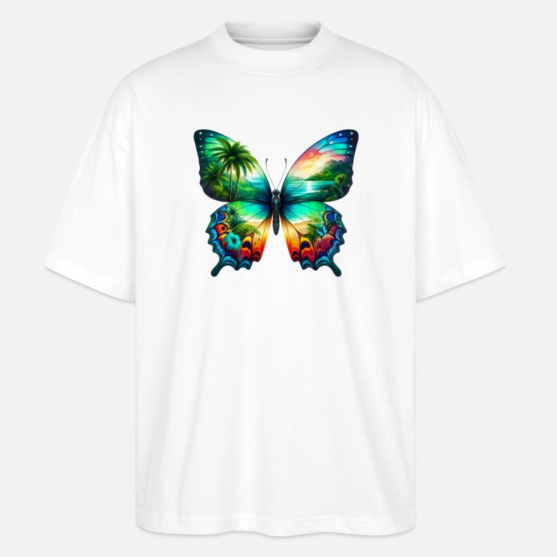Papillon - T-shirt bio Blaster 2.0 coupe oversize Stanley/Stella Unisexe - blanc