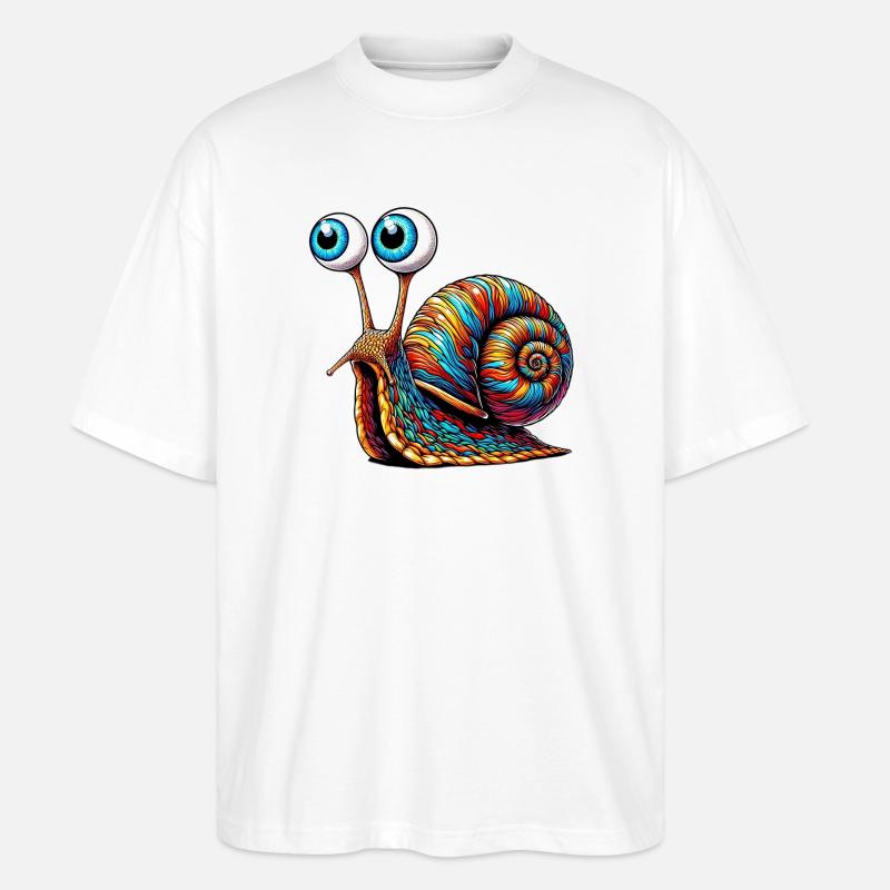 Schnecke - Stanley/Stella Oversized Unisex Bio T-Shirt Blaster 2.0 - Weiß
