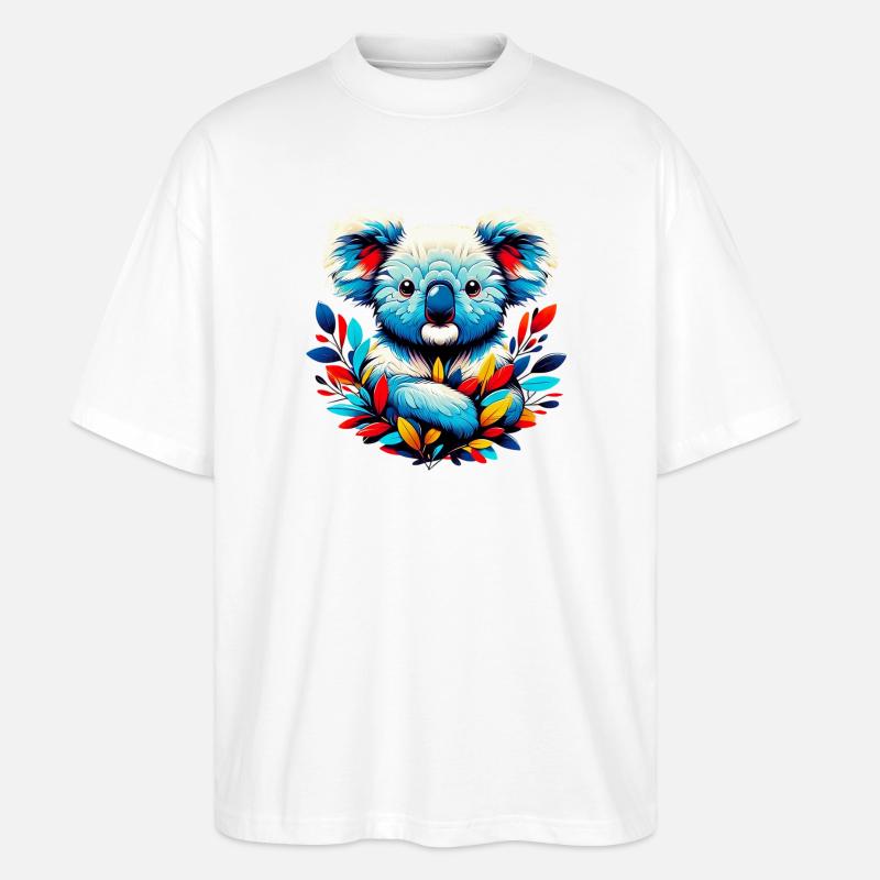 Koala - Stanley/Stella Oversized Unisex Bio T-Shirt Blaster 2.0 - Weiß