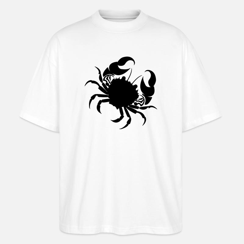 Signe du zodiaque signe image Cancer - T-shirt bio Blaster 2.0 coupe oversize Stanley/Stella Unisexe - blanc