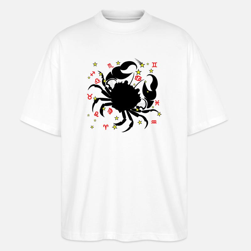 Sternzeichen Stern Logo Krebs - Stanley/Stella Oversized Unisex Bio T-Shirt Blaster 2.0 - Weiß