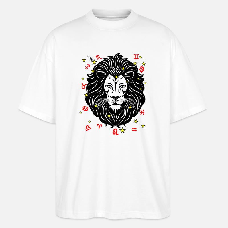 Sternzeichen Stern Logo Löwe - Stanley/Stella Oversized Unisex Bio T-Shirt Blaster 2.0 - Weiß