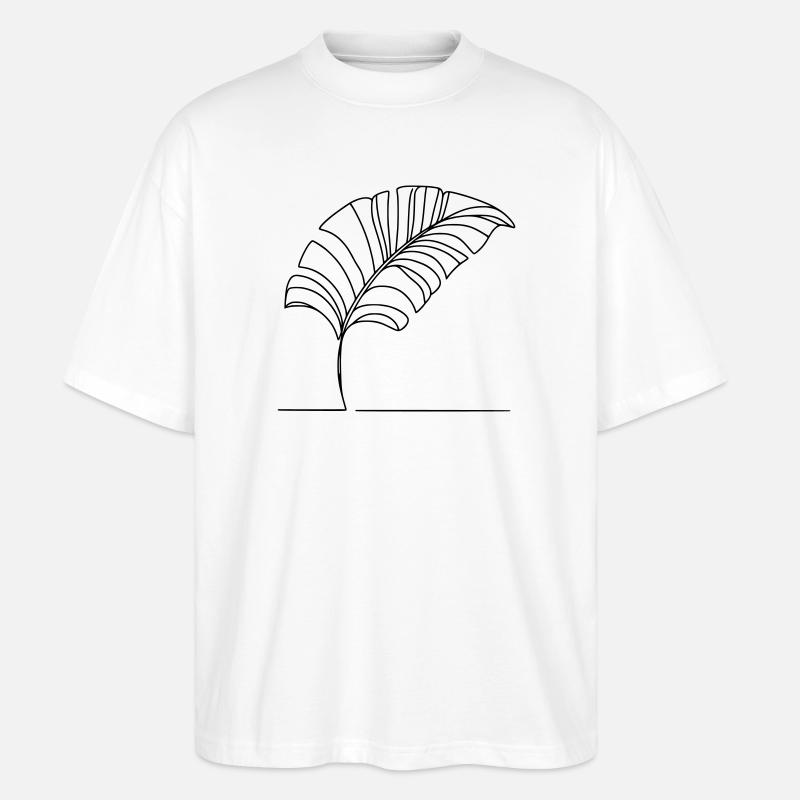 Blatt - Stanley/Stella Oversized Unisex Bio T-Shirt Blaster 2.0 - Weiß