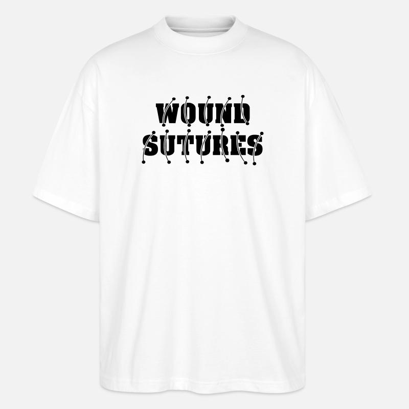 Sutures de plaies - T-shirt bio Blaster 2.0 coupe oversize Stanley/Stella Unisexe - blanc