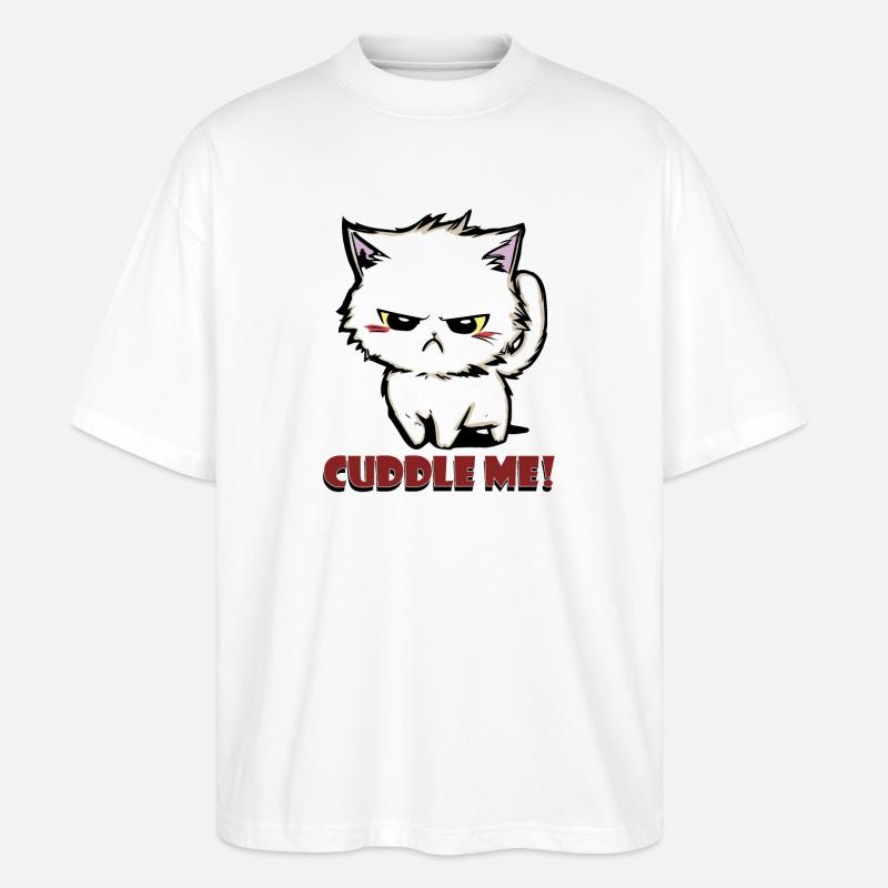 cuddle me2 - Stanley/Stella Oversized Unisex Bio T-Shirt Blaster 2.0 - Weiß