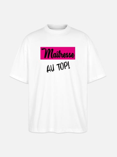 MERCI MAÎTRESSE - T-shirt bio Blaster 2.0 coupe oversize Stanley/Stella Unisexe - blanc