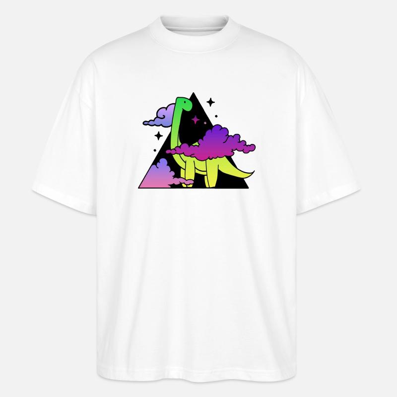 Dino montain - Stanley/Stella Oversized Unisex Bio T-Shirt Blaster 2.0 - Weiß