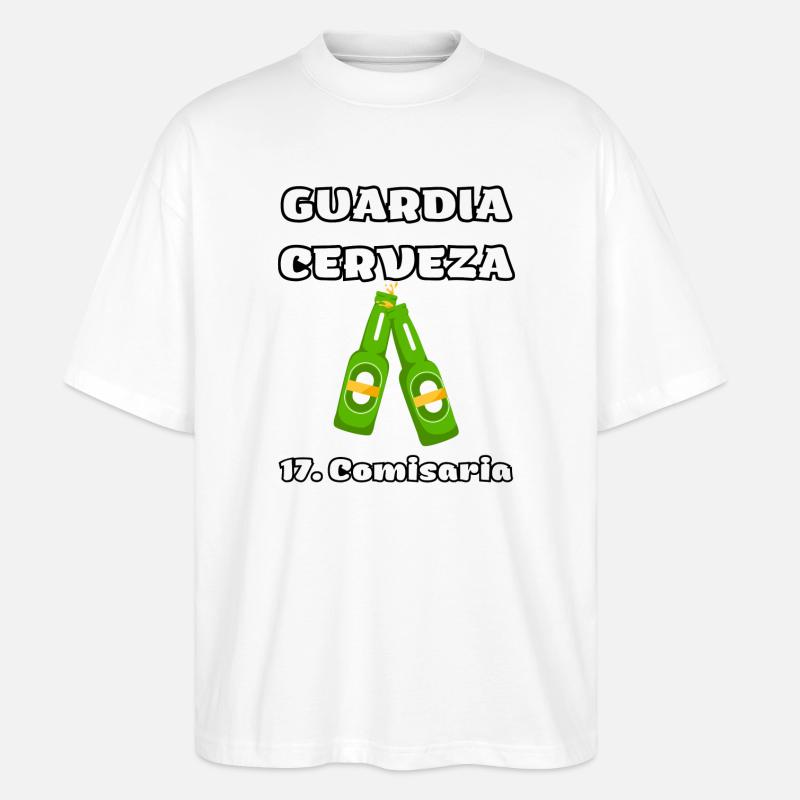 Bierpolizei - Stanley/Stella Oversized Unisex Bio T-Shirt Blaster 2.0 - Weiß