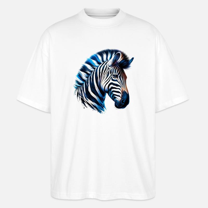 Zebra - Stanley/Stella Oversized Unisex Organic T-shirt Blaster 2.0 - white