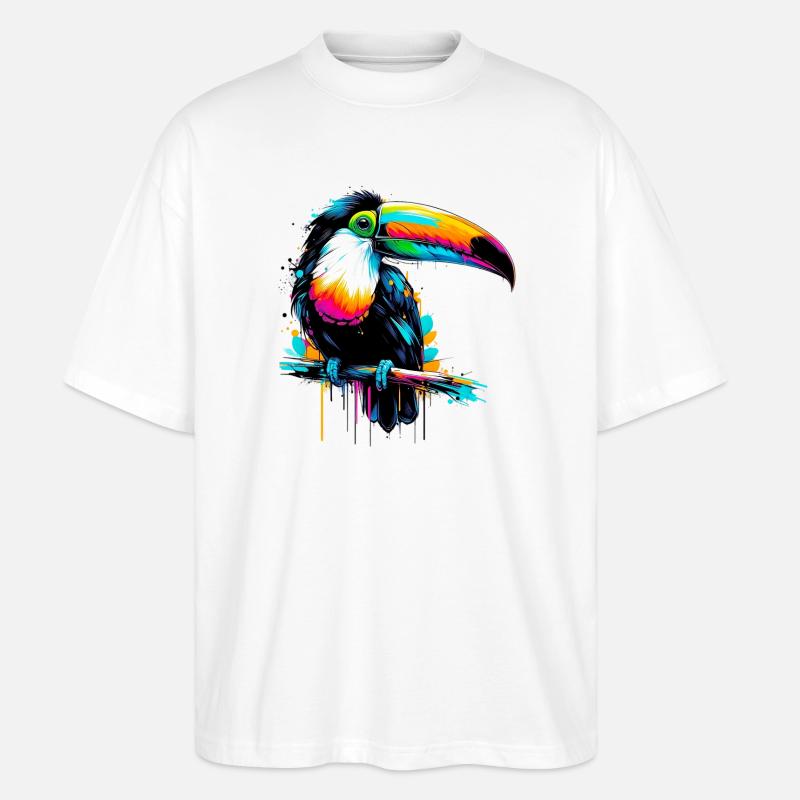 Toucan - T-shirt bio Blaster 2.0 coupe oversize Stanley/Stella Unisexe - blanc