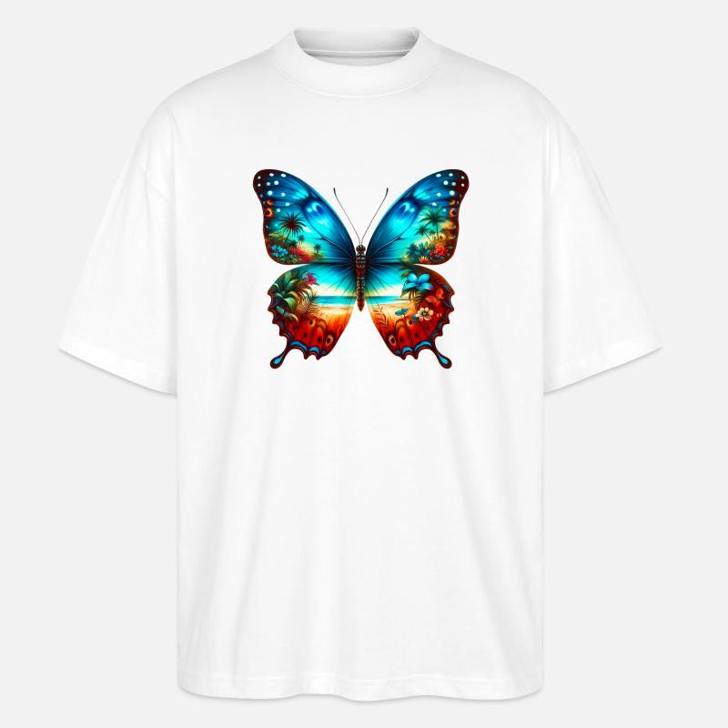 Papillon - T-shirt bio Blaster 2.0 coupe oversize Stanley/Stella Unisexe - blanc