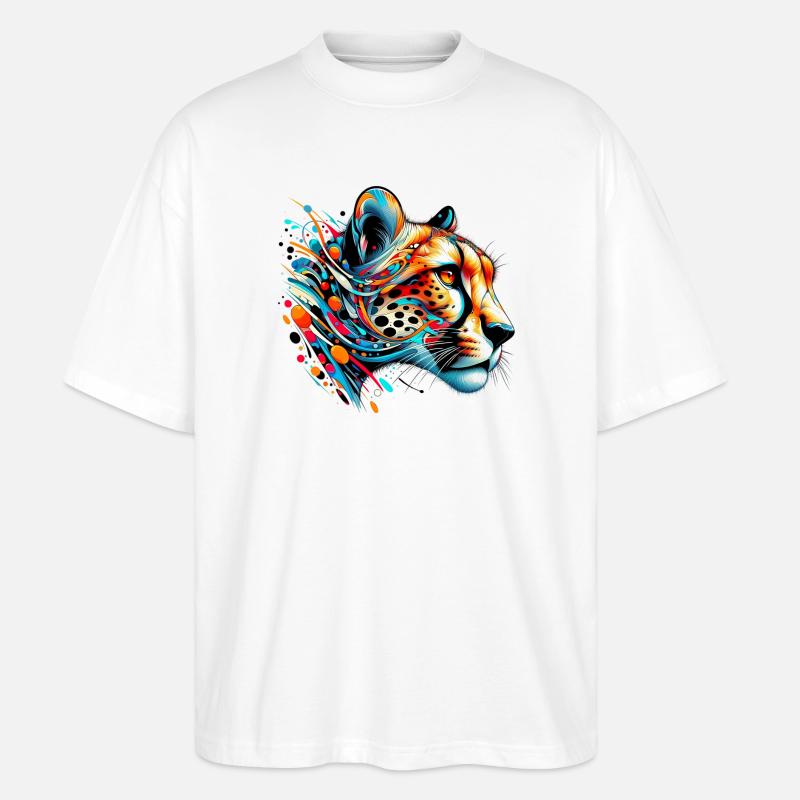 Gepard - Stanley/Stella Oversized Unisex Bio T-Shirt Blaster 2.0 - Weiß