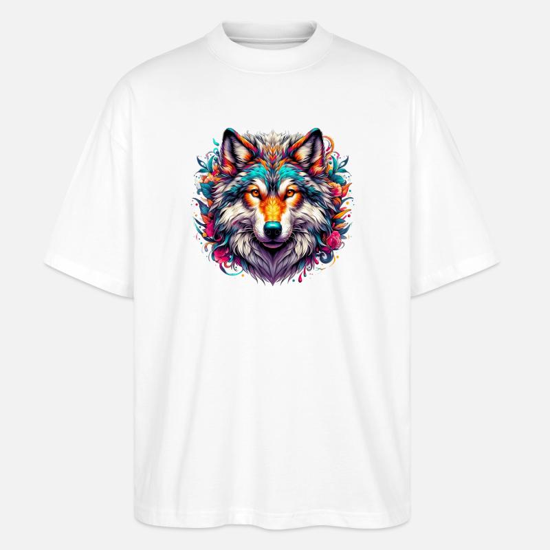 Loup - T-shirt bio Blaster 2.0 coupe oversize Stanley/Stella Unisexe - blanc