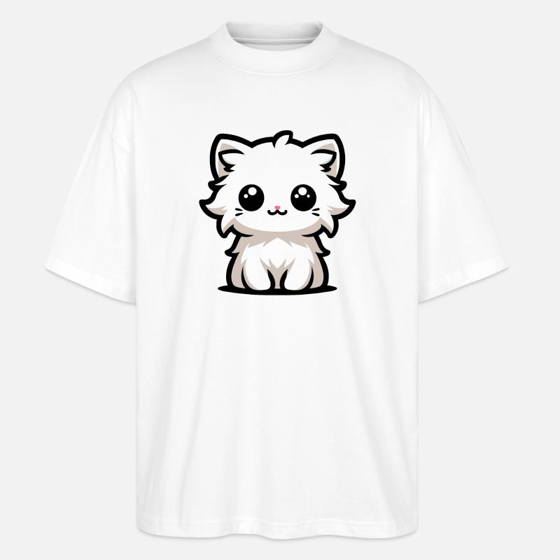 Le chaton le plus mignon - T-shirt bio Blaster 2.0 coupe oversize Stanley/Stella Unisexe - blanc