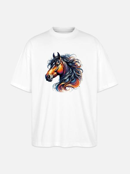 Cheval - T-shirt bio Blaster 2.0 coupe oversize Stanley/Stella Unisexe - blanc