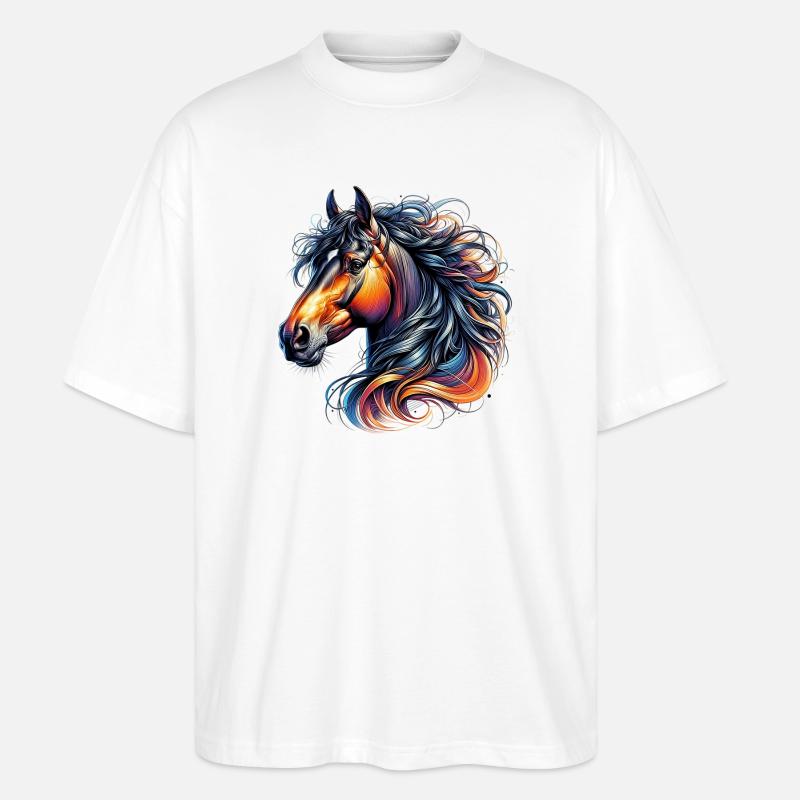 Cheval - T-shirt bio Blaster 2.0 coupe oversize Stanley/Stella Unisexe - blanc