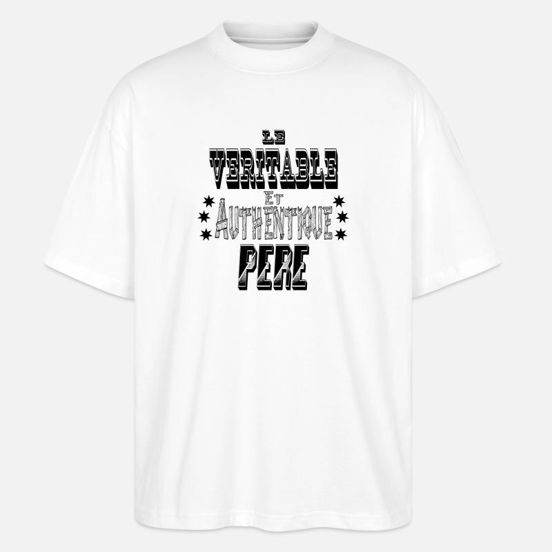 Le Véritable et Authentique Père - T-shirt bio Blaster 2.0 coupe oversize Stanley/Stella Unisexe - blanc