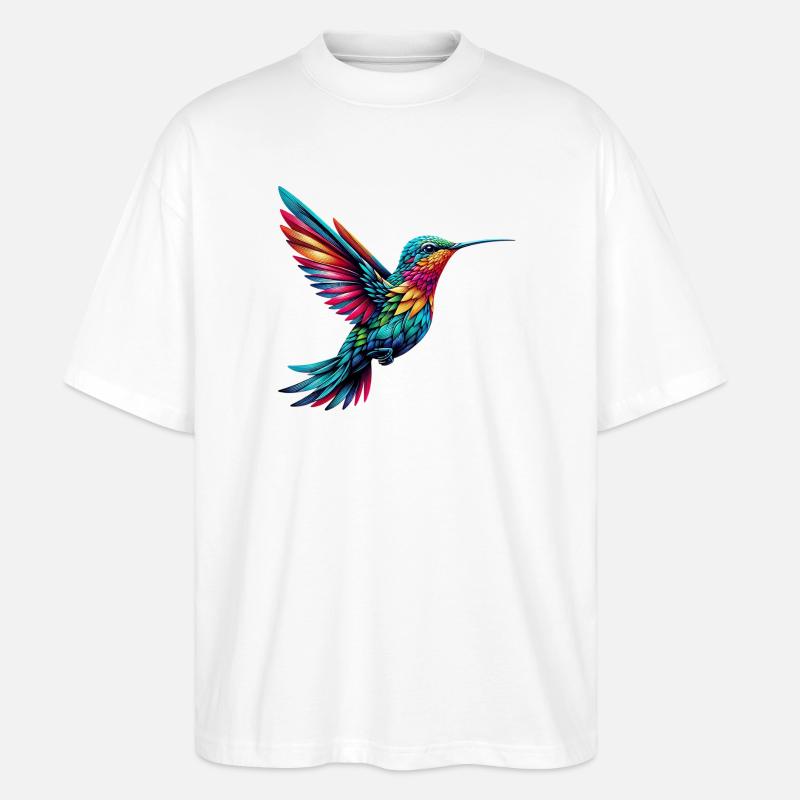 Kolibri - Stanley/Stella Oversized Unisex Bio T-Shirt Blaster 2.0 - Weiß