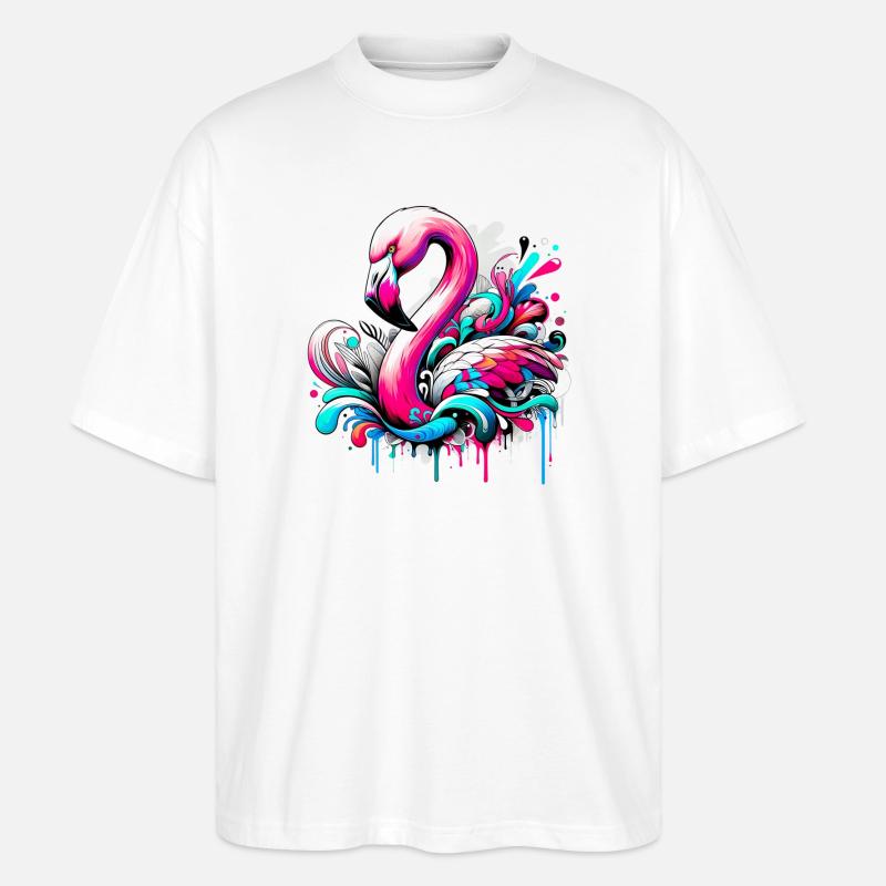 Flamant - T-shirt bio Blaster 2.0 coupe oversize Stanley/Stella Unisexe - blanc