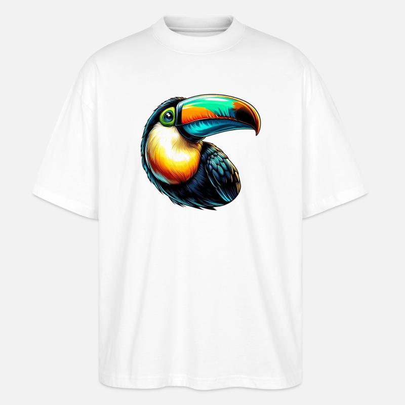 Toucan - T-shirt bio Blaster 2.0 coupe oversize Stanley/Stella Unisexe - blanc