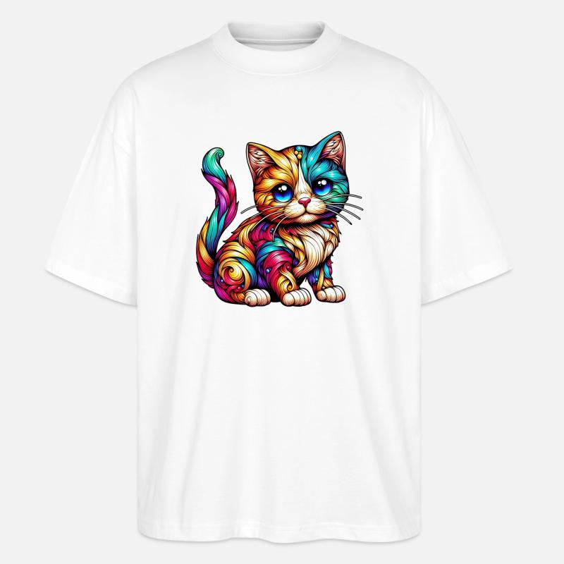 Chat - T-shirt bio Blaster 2.0 coupe oversize Stanley/Stella Unisexe - blanc