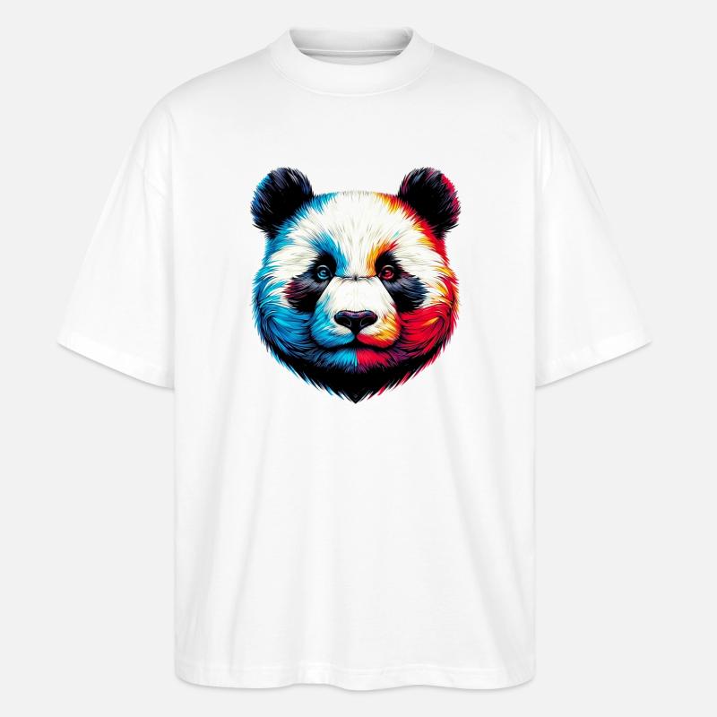 Panda - Stanley/Stella Oversized Unisex Bio T-Shirt Blaster 2.0 - Weiß