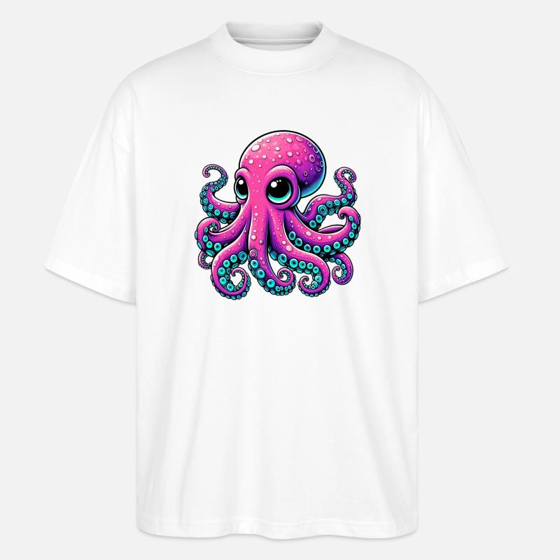 Pieuvre - T-shirt bio Blaster 2.0 coupe oversize Stanley/Stella Unisexe - blanc