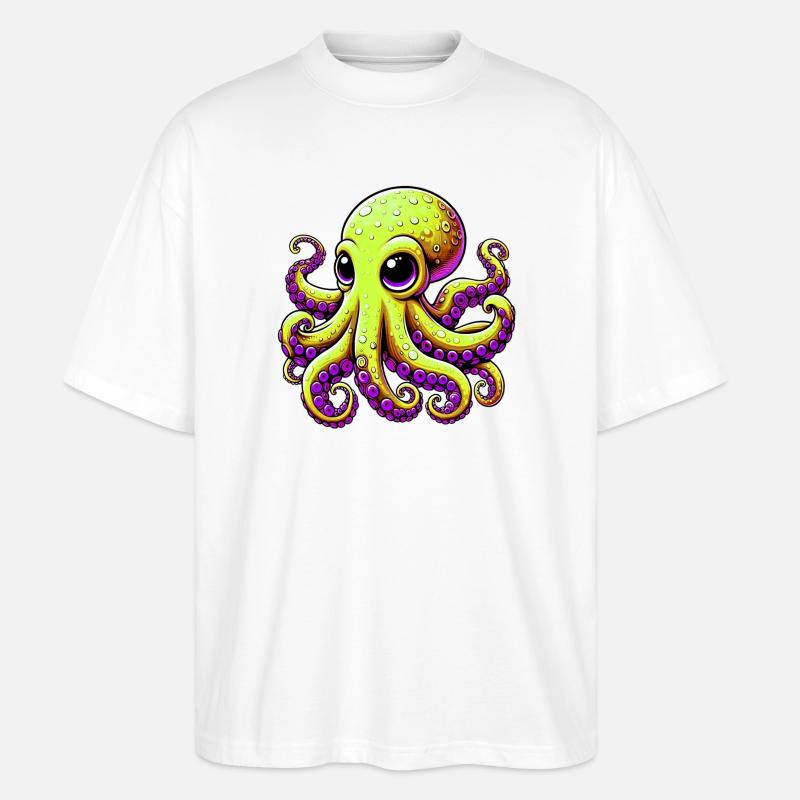 Pieuvre - T-shirt bio Blaster 2.0 coupe oversize Stanley/Stella Unisexe - blanc