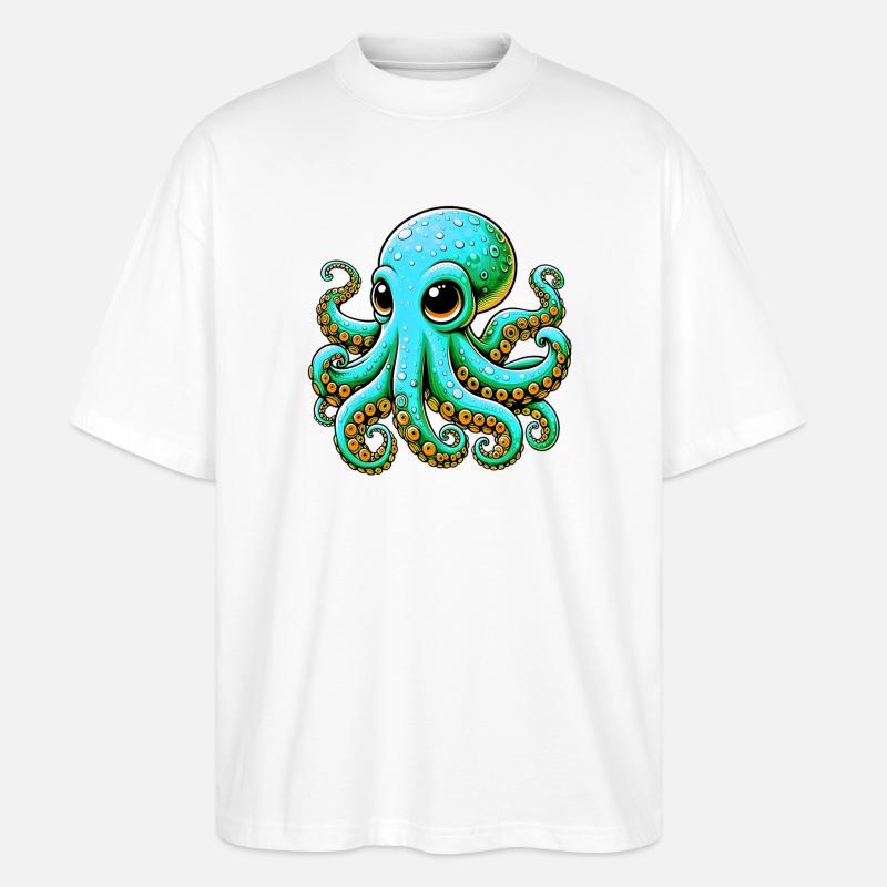 Pieuvre - T-shirt bio Blaster 2.0 coupe oversize Stanley/Stella Unisexe - blanc