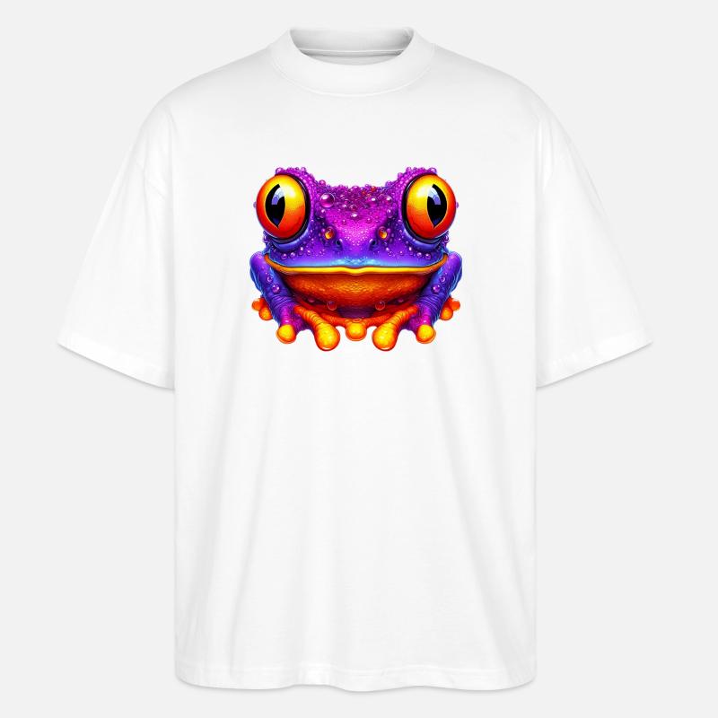 Frosch - Stanley/Stella Oversized Unisex Bio T-Shirt Blaster 2.0 - Weiß