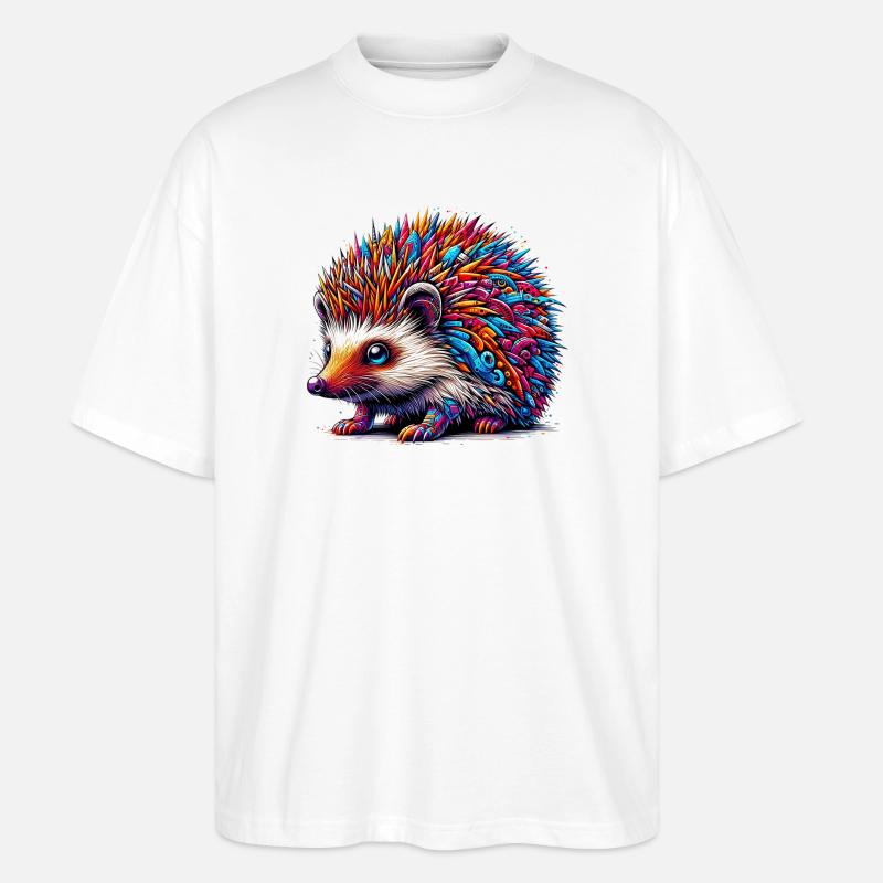Hérisson - T-shirt bio Blaster 2.0 coupe oversize Stanley/Stella Unisexe - blanc