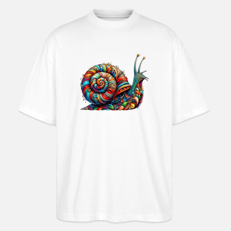 Escargot - T-shirt bio Blaster 2.0 coupe oversize Stanley/Stella Unisexe - blanc