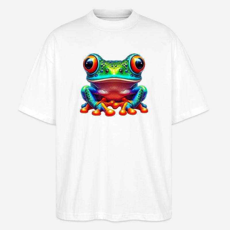 Frosch - Stanley/Stella Oversized Unisex Bio T-Shirt Blaster 2.0 - Weiß