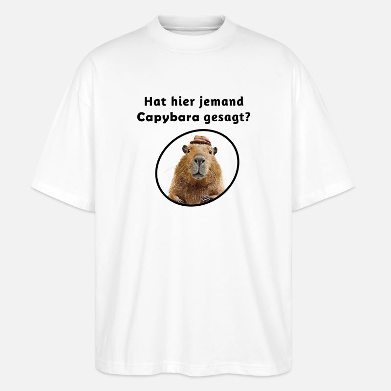 Cabybara - Stanley/Stella Oversized Unisex Bio T-Shirt Blaster 2.0 - Weiß
