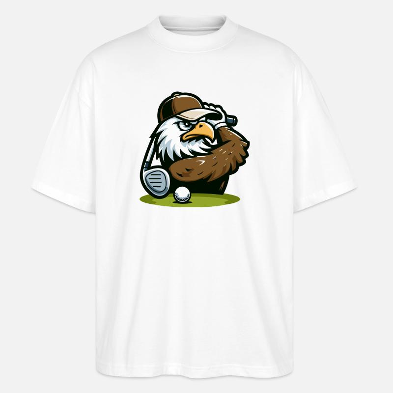 Eagle Ace: Der Golf-Pro - Stanley/Stella Oversized Unisex Bio T-Shirt Blaster 2.0 - Weiß