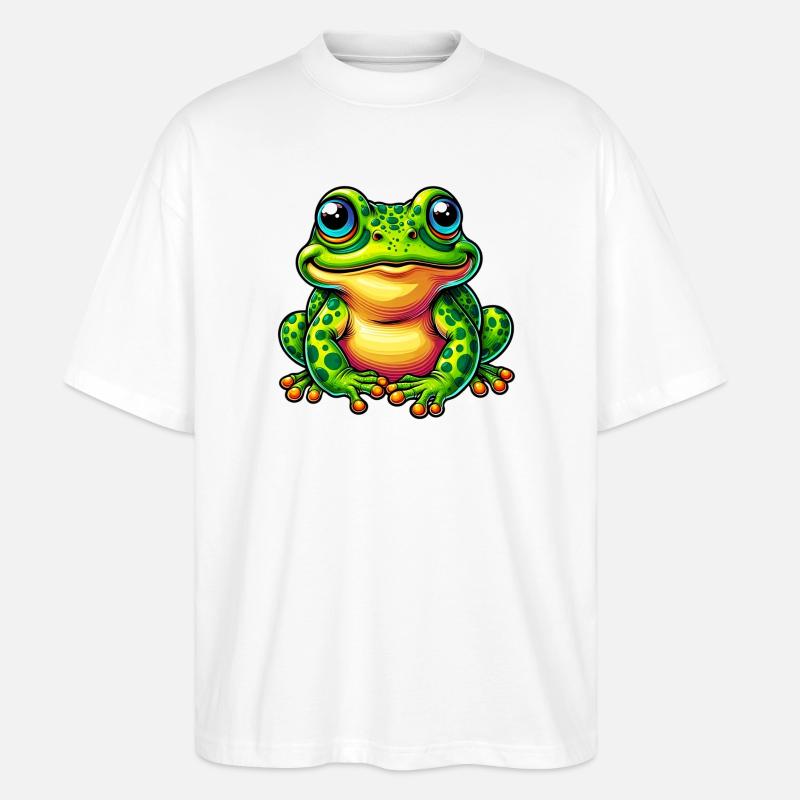 Grenouille - T-shirt bio Blaster 2.0 coupe oversize Stanley/Stella Unisexe - blanc