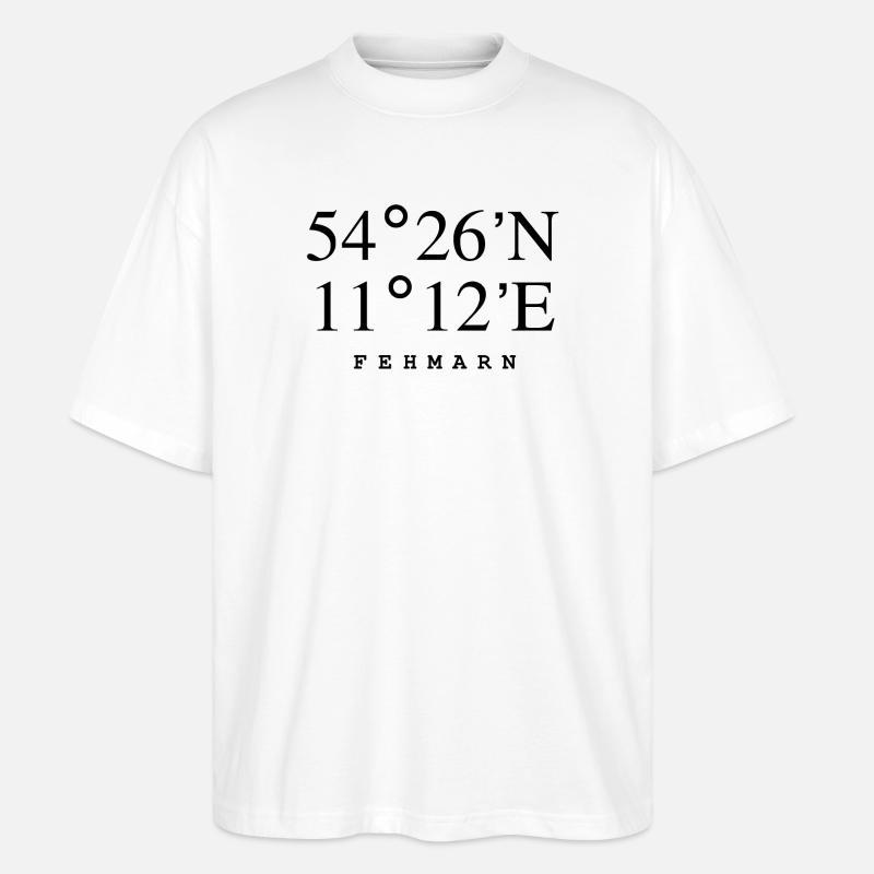 Fehmarn - Stanley/Stella Oversized Unisex Bio T-Shirt Blaster 2.0 - Weiß