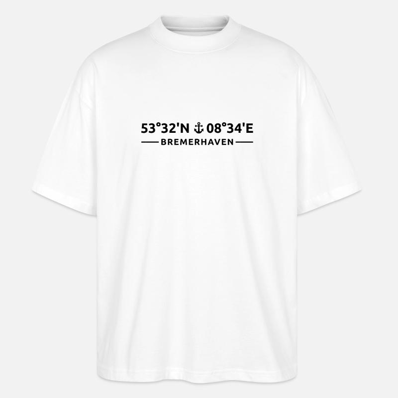 Bremerhaven - Stanley/Stella Oversized Unisex Bio T-Shirt Blaster 2.0 - Weiß