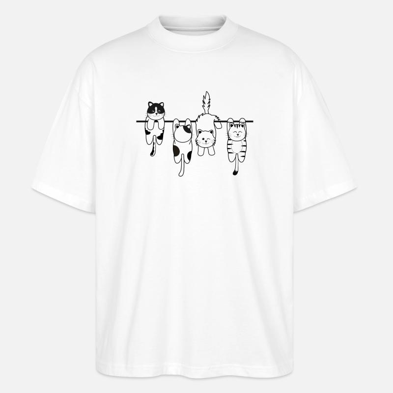 Chat de lessive - T-shirt bio Blaster 2.0 coupe oversize Stanley/Stella Unisexe - blanc