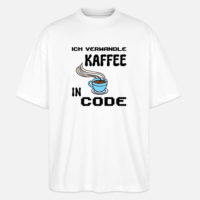 Coden Computerfreak Déclaration du développeur Nerd - T-shirt bio Blaster 2.0 coupe oversize Stanley/Stella Unisexe - blanc