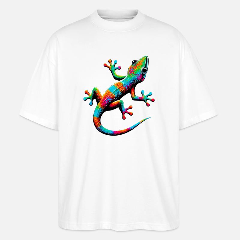 Gecko - Stanley/Stella Oversized Unisex Bio T-Shirt Blaster 2.0 - Weiß