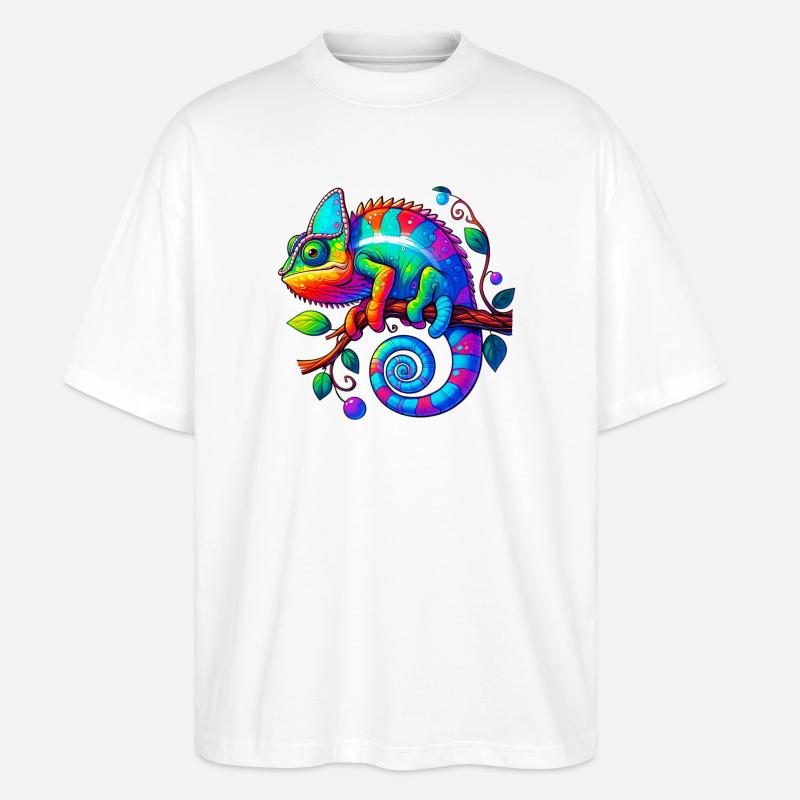 Caméléon - T-shirt bio Blaster 2.0 coupe oversize Stanley/Stella Unisexe - blanc