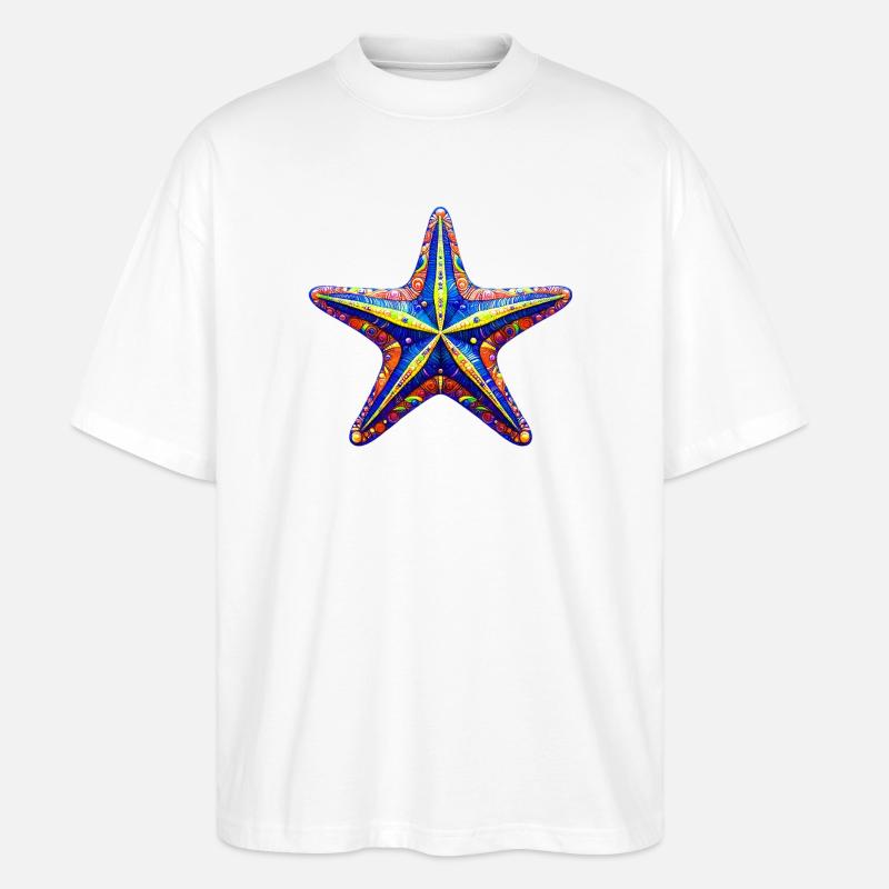 Seestern - Stanley/Stella Oversized Unisex Bio T-Shirt Blaster 2.0 - Weiß